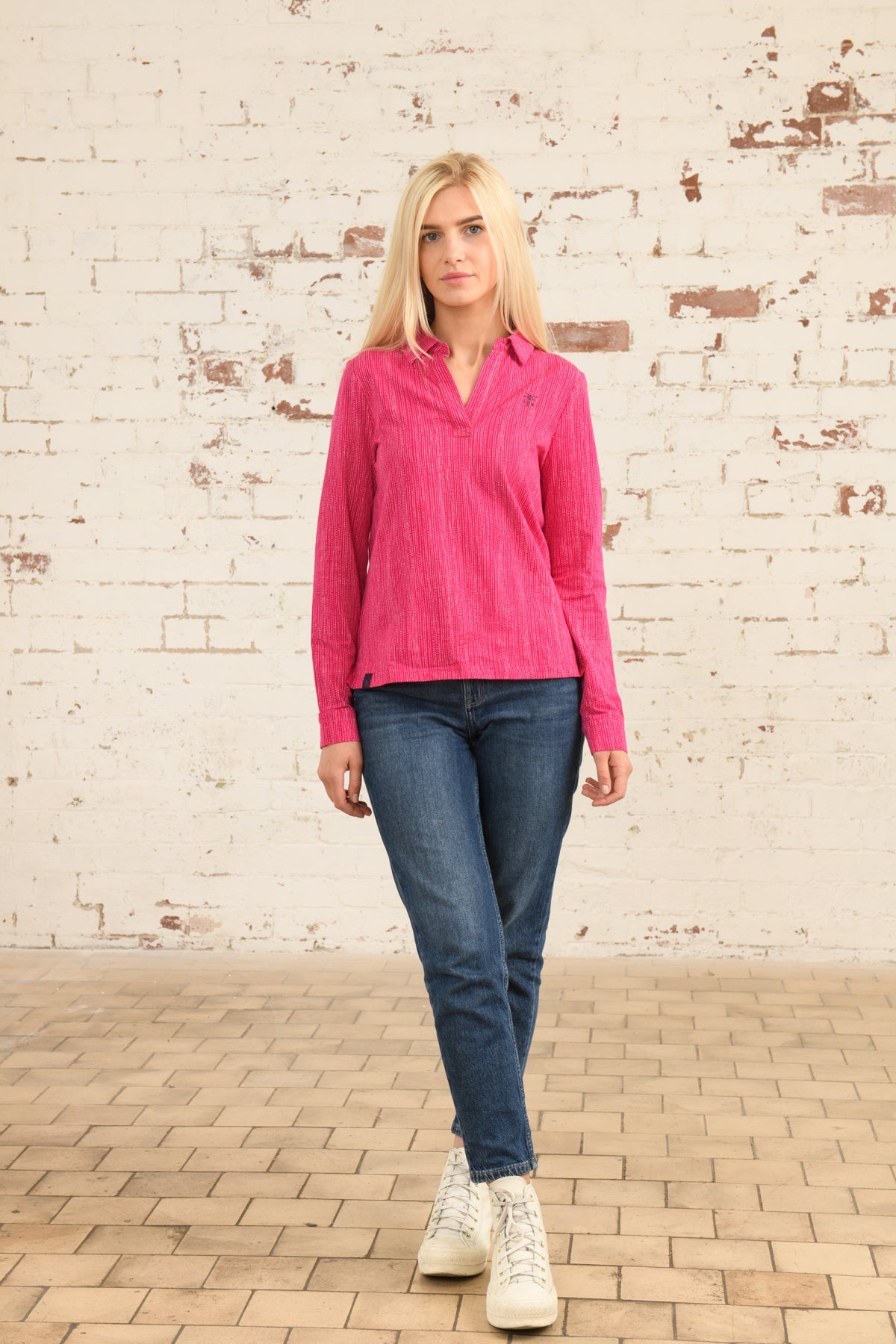 Maya Shirt - Raspberry Dash-Lighthouse