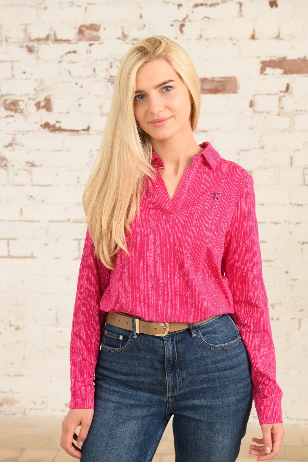 Maya Shirt - Raspberry Dash-Lighthouse