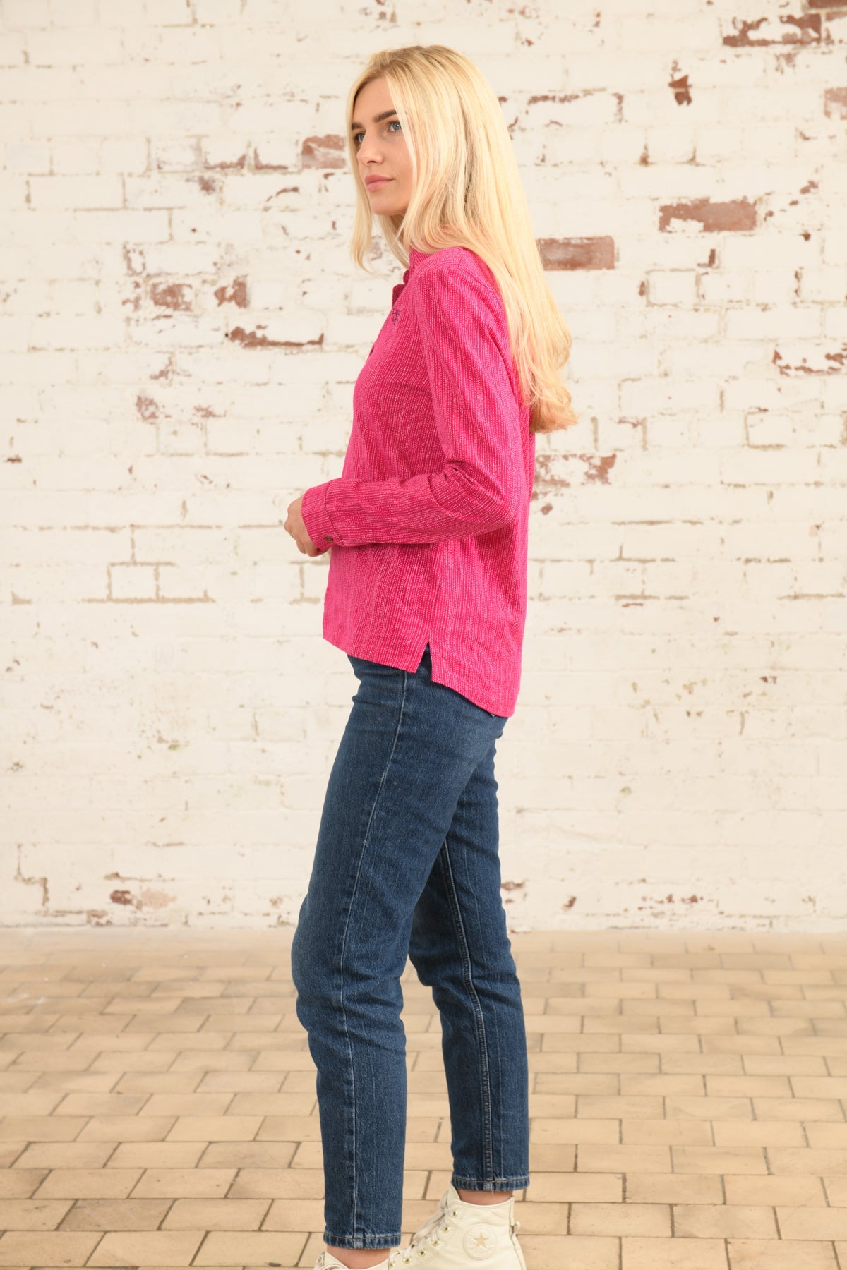 Maya Shirt - Raspberry Dash-Lighthouse