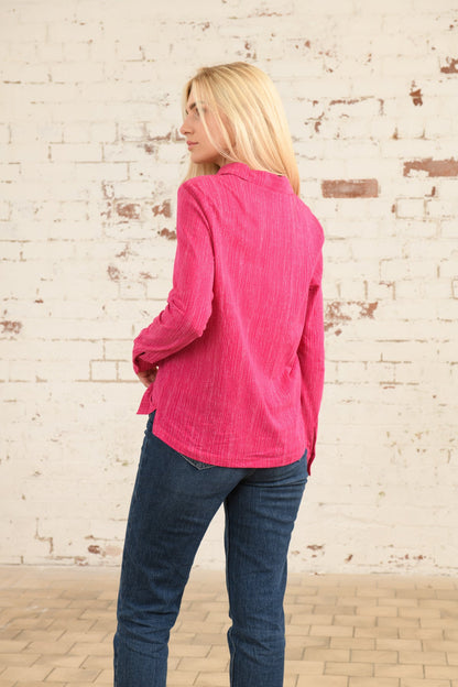 Maya Shirt - Raspberry Dash-Lighthouse