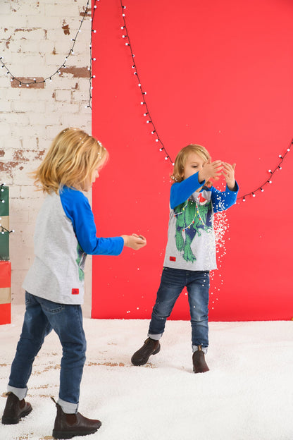 Oliver Top - Christmas Dino - Lighthouse