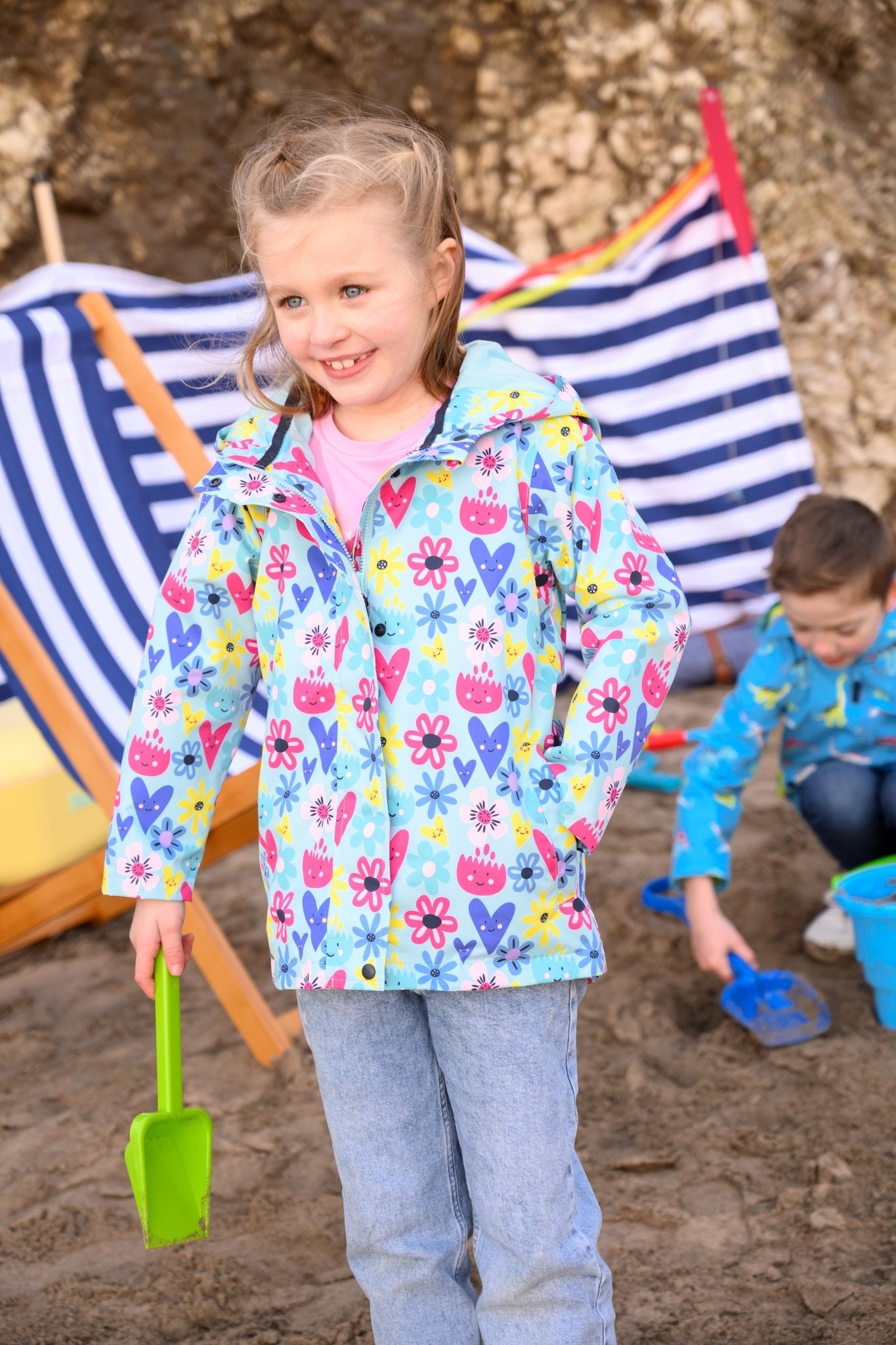 Olivia Jacket - Soft Turquoise Flower-Lighthouse