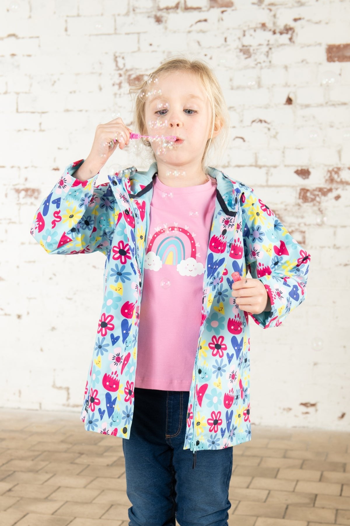 Olivia Jacket - Soft Turquoise Flower-Lighthouse