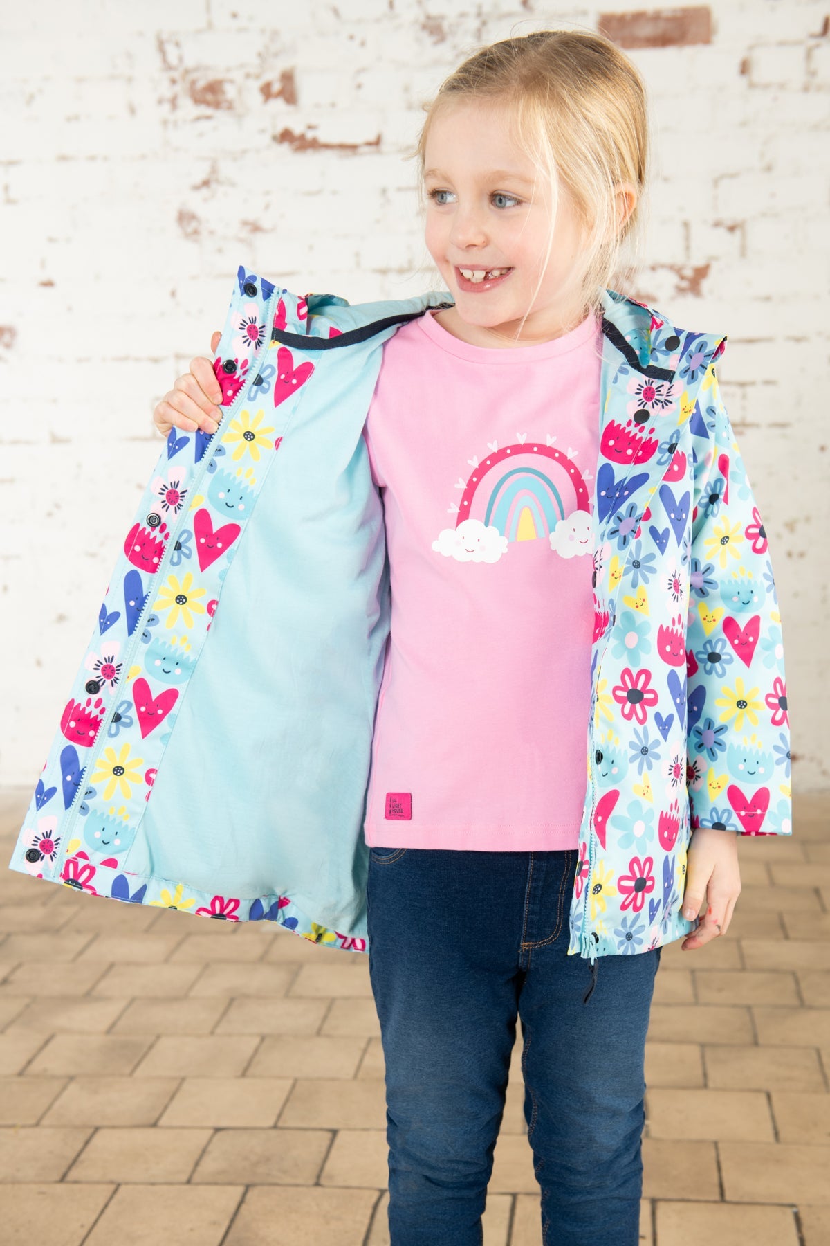 Olivia Jacket - Soft Turquoise Flower-Lighthouse