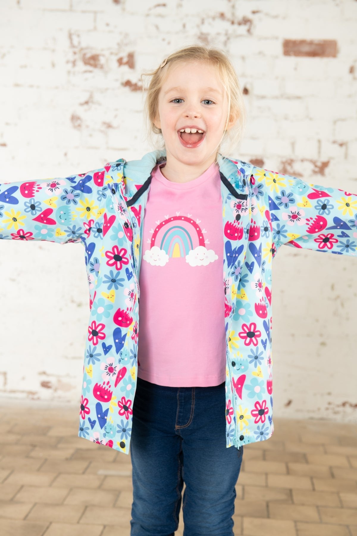 Olivia Jacket - Soft Turquoise Flower-Lighthouse