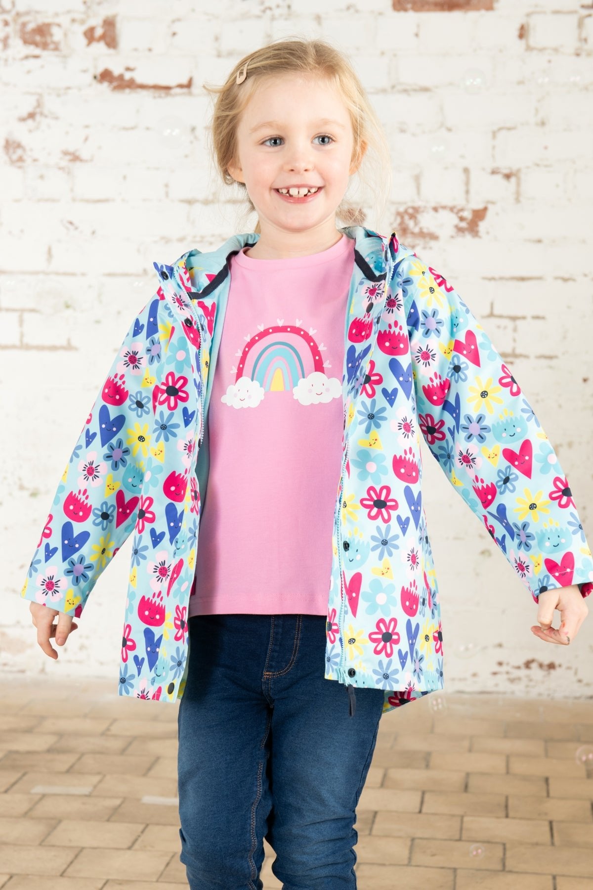 Olivia Jacket - Soft Turquoise Flower-Lighthouse