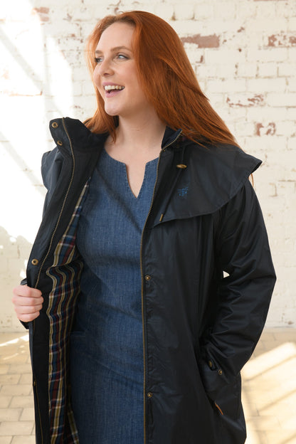 Outback Full Length Waterproof Raincoat - Black-Lighthouse