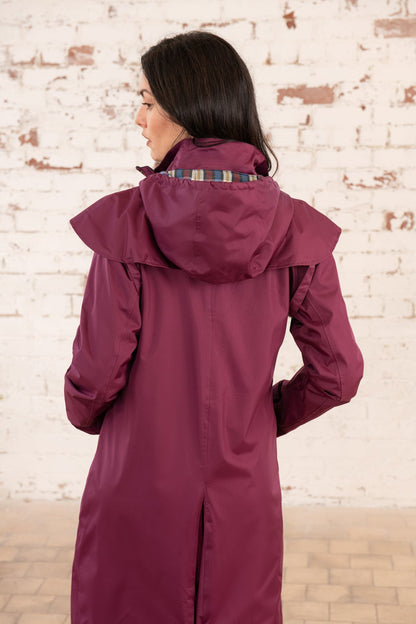 Outback Full Length Waterproof Raincoat - Plum-Lighthouse