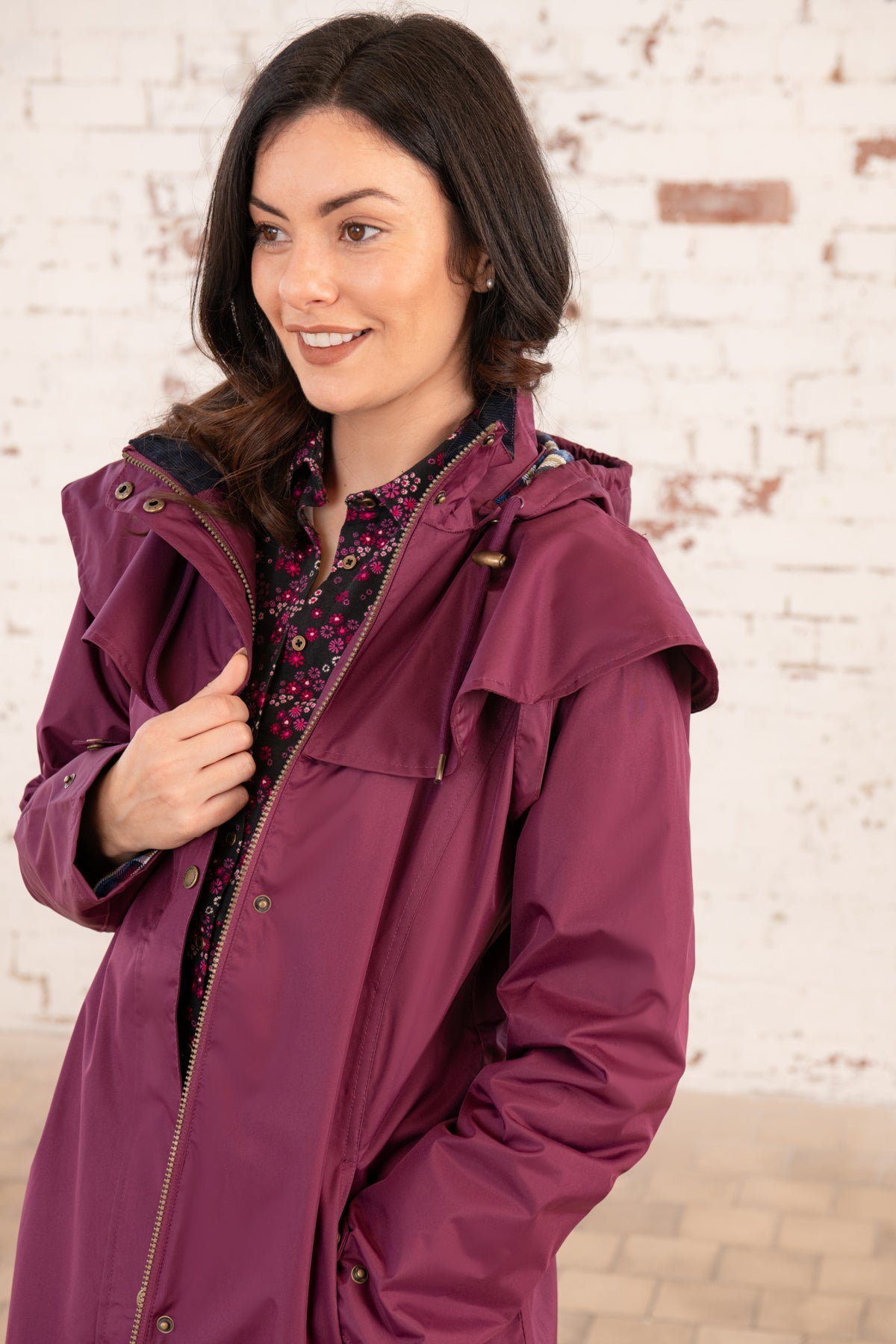 Outback Full Length Waterproof Raincoat - Plum-Lighthouse