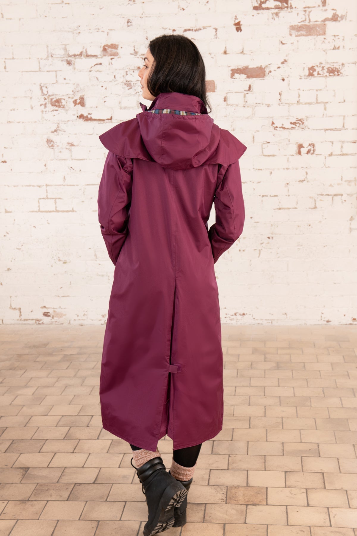 Outback Full Length Waterproof Raincoat - Plum-Lighthouse