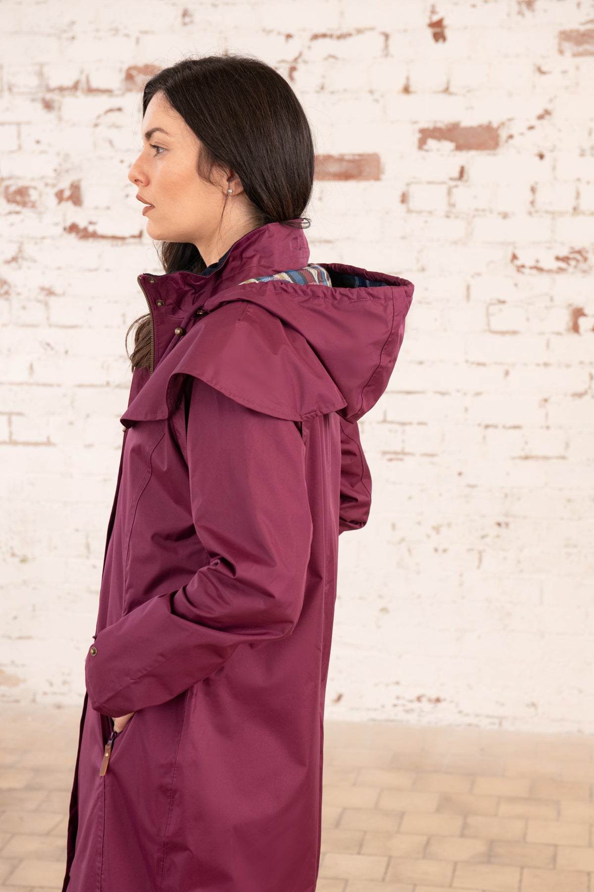 Outback Full Length Waterproof Raincoat - Plum-Lighthouse