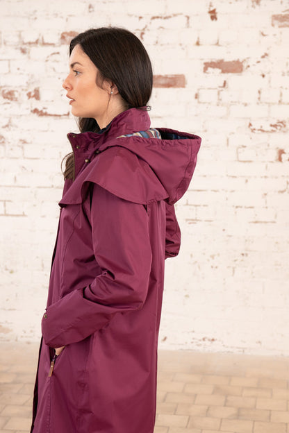 Outback Full Length Waterproof Raincoat - Plum-Lighthouse