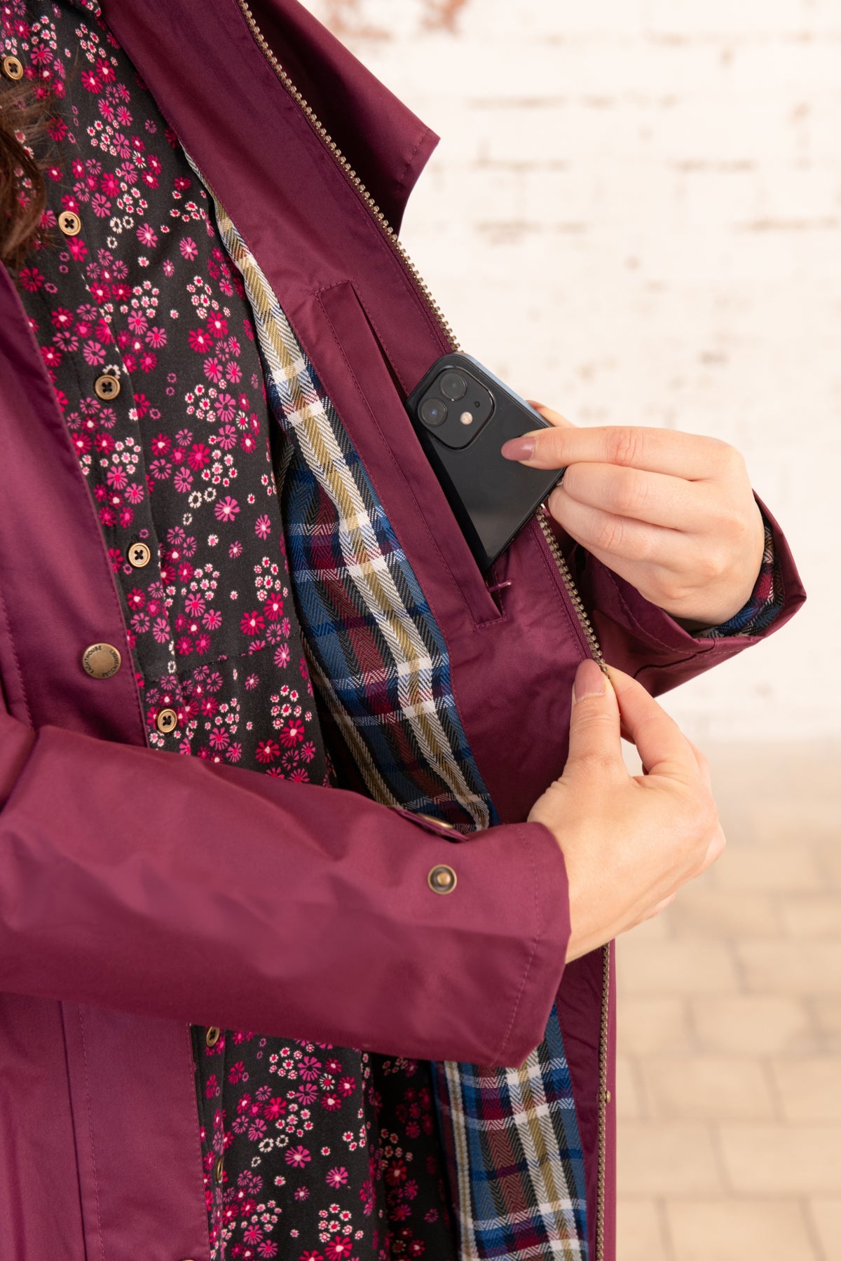 Outback Full Length Waterproof Raincoat - Plum-Lighthouse