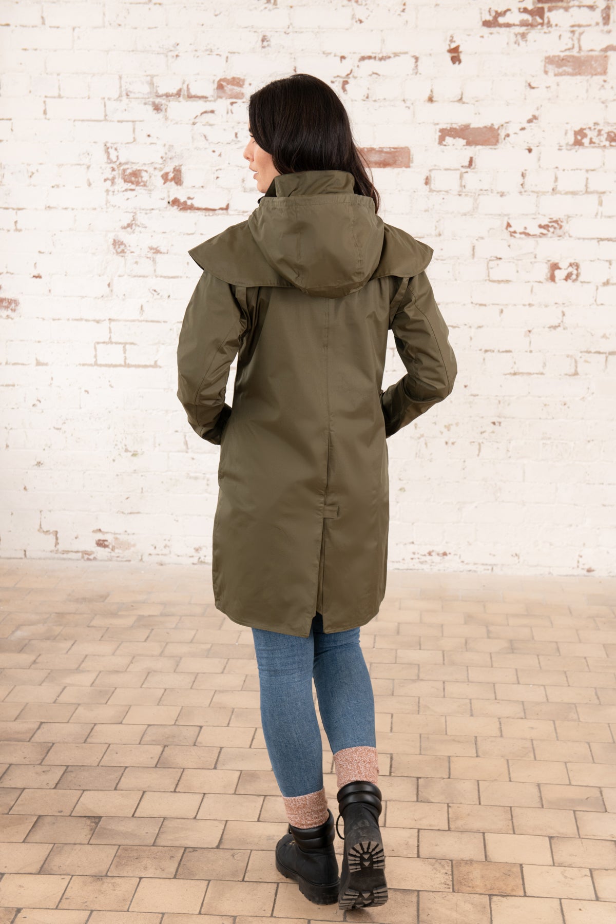 Outrider 3/4 Length Waterproof Raincoat - Fern-Lighthouse