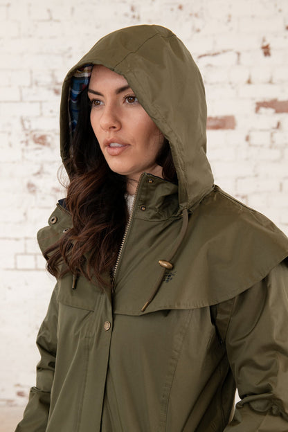 Outrider 3/4 Length Waterproof Raincoat - Fern-Lighthouse