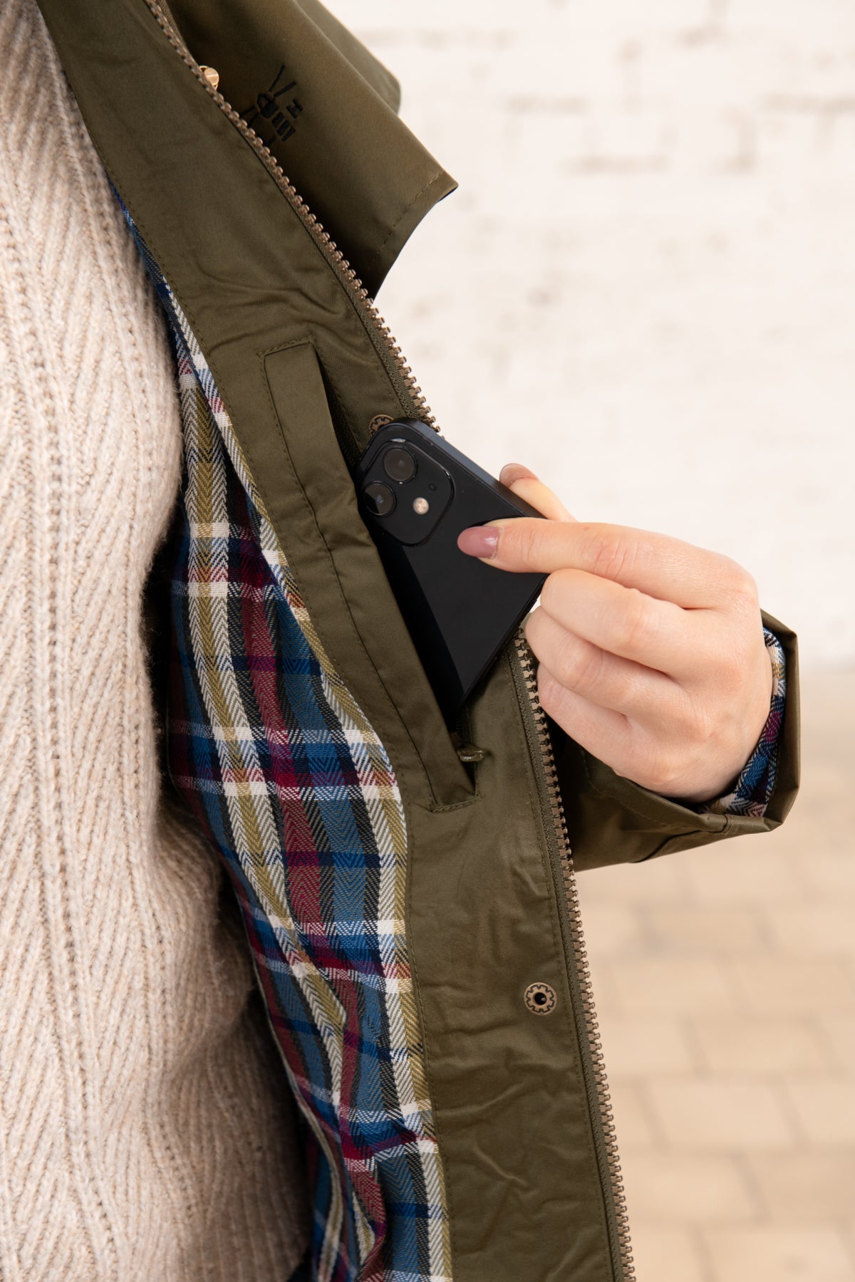 Outrider 3/4 Length Waterproof Raincoat - Fern-Lighthouse