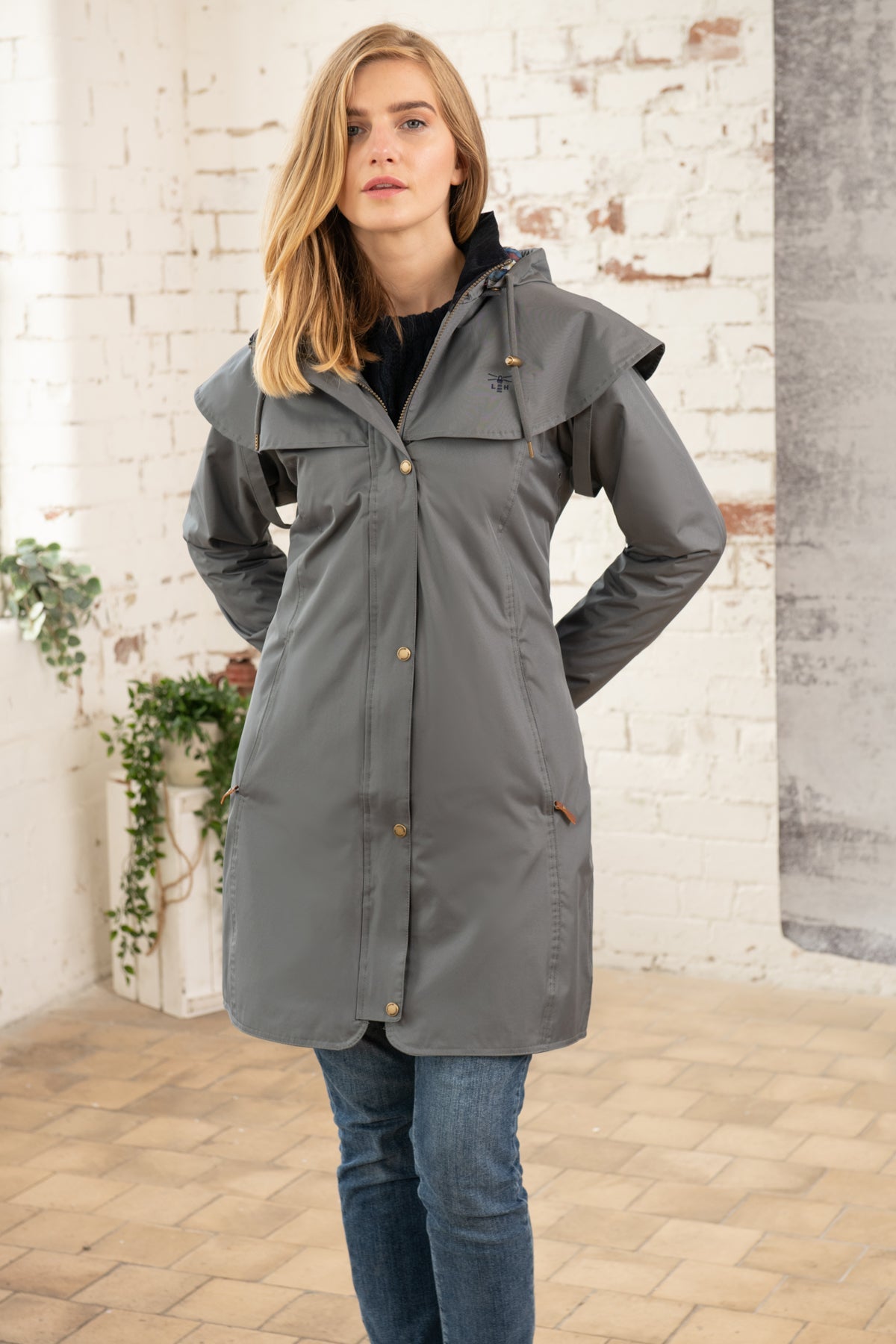 Outrider 3/4 Length Waterproof Raincoat - Urban Grey-Lighthouse