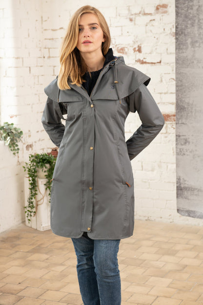 Outrider 3/4 Length Waterproof Raincoat - Urban Grey-Lighthouse