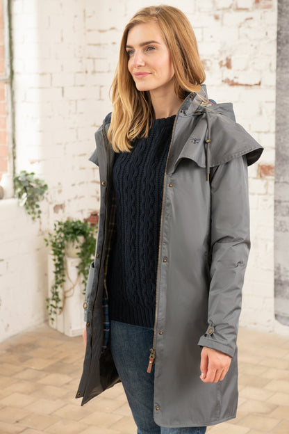 Outrider 3/4 Length Waterproof Raincoat - Urban Grey-Lighthouse
