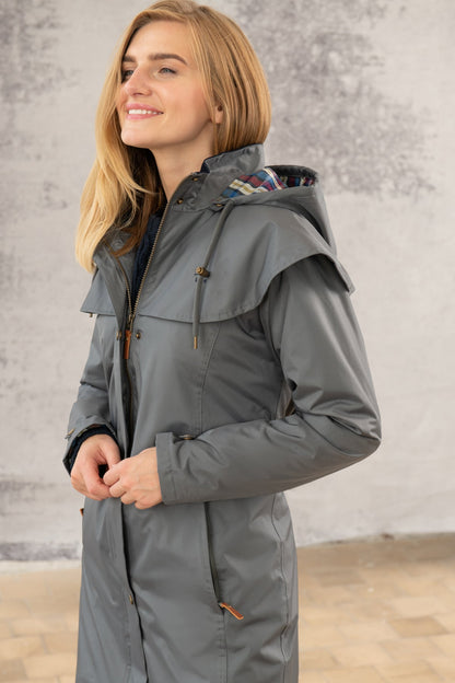 Outrider 3/4 Length Waterproof Raincoat - Urban Grey-Lighthouse