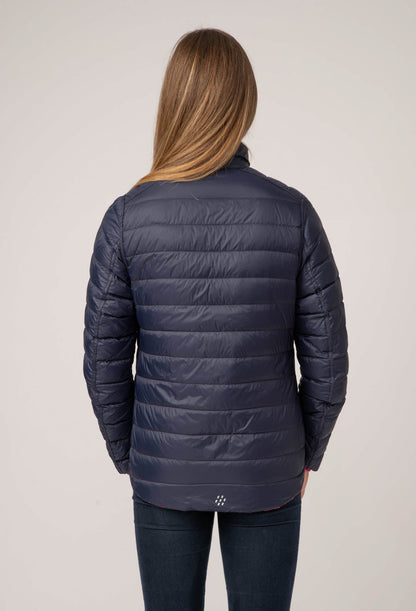 Polar II Womens Down Jacket - Fuchsia Navy-Mac in a Sac