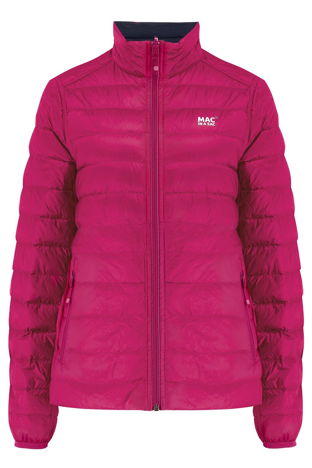 Polar II Womens Down Jacket - Fuchsia Navy-Mac in a Sac