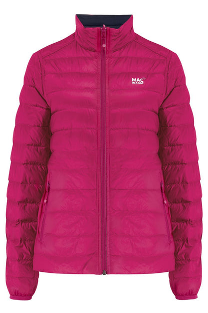 Polar II Womens Down Jacket - Fuchsia Navy-Mac in a Sac