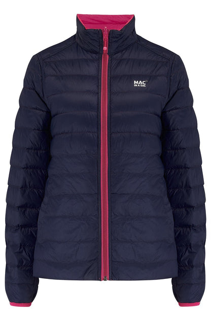 Polar II Womens Down Jacket - Fuchsia Navy-Mac in a Sac