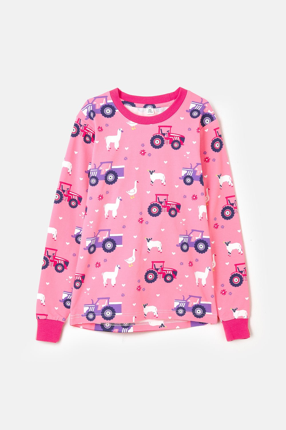 Pyjamas - Pink Purple Tractor Print-Lighthouse