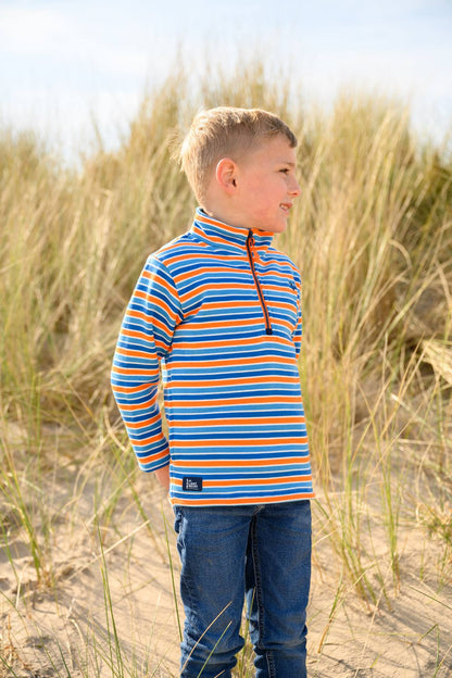 Riley Sweatshirt - Blue Orange Stripe-Lighthouse