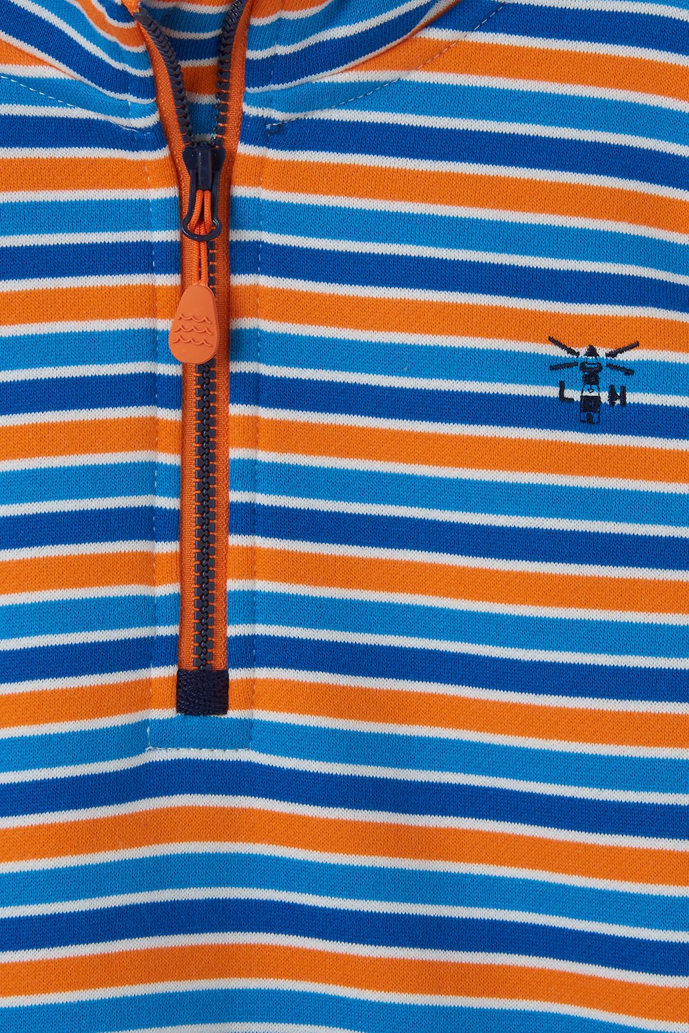 Riley Sweatshirt - Blue Orange Stripe-Lighthouse