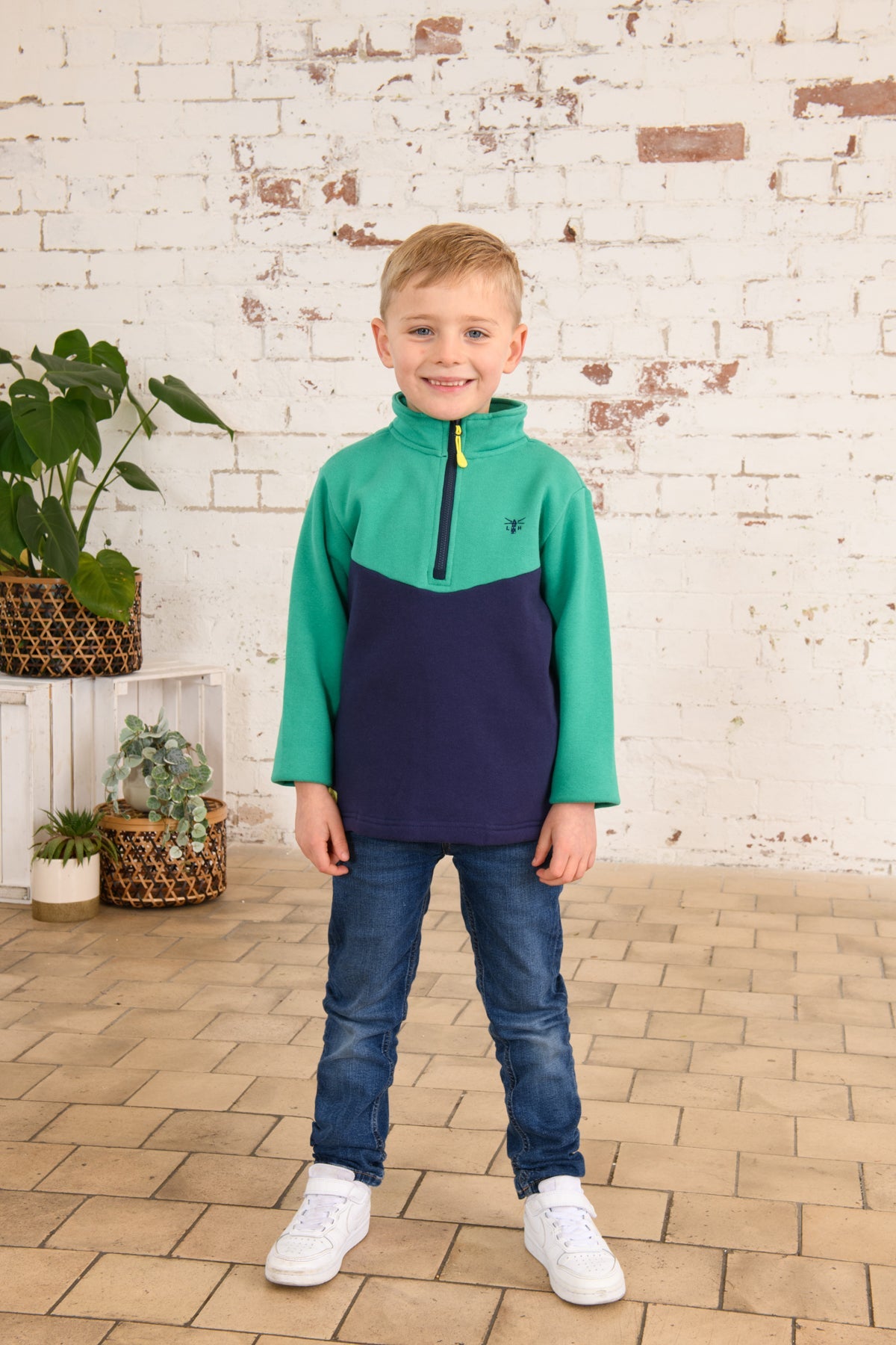Riley Sweatshirt - Peagreen Navy-Lighthouse