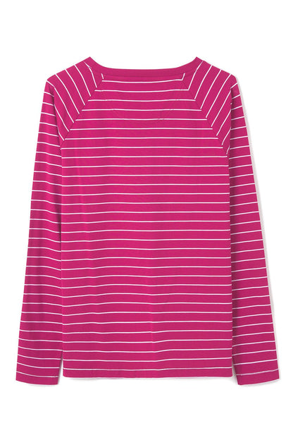 Seashore Long Sleeved Top - Deep Raspberry-Lighthouse