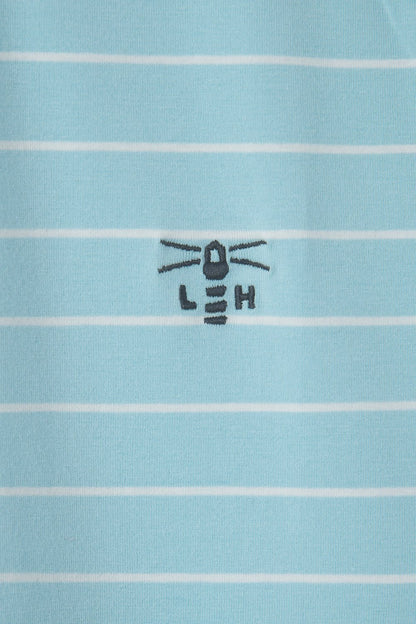 Seashore Long Sleeved Top - Pale Blue-Lighthouse