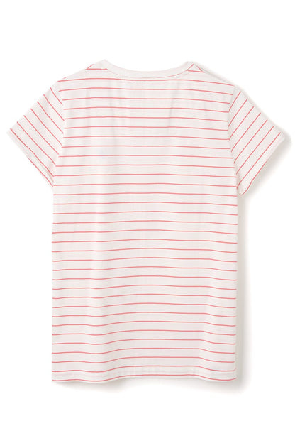 Seashore T Shirt - Cloud Pink Stripe-Lighthouse