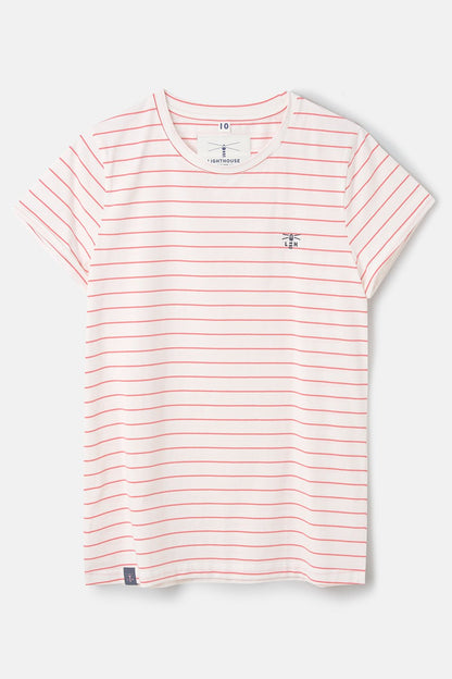 Seashore T Shirt - Cloud Pink Stripe-Lighthouse
