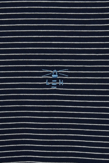 Seashore T Shirt - Midnight Stripe - Lighthouse