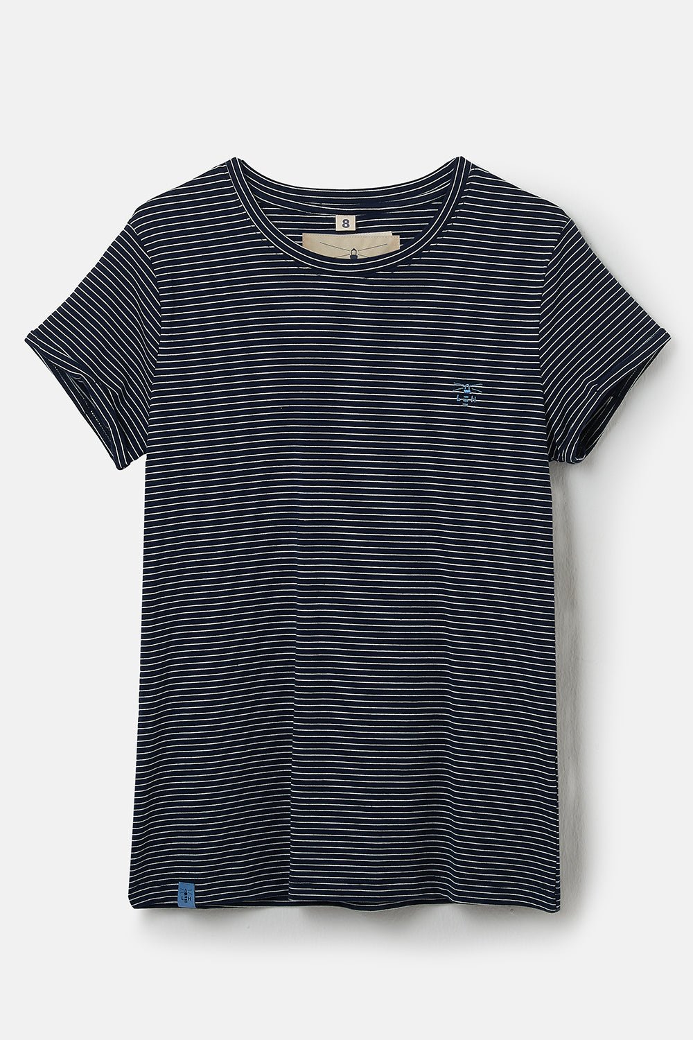 Seashore T Shirt - Midnight Stripe - Lighthouse