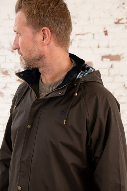 Stockman Full Length Rain Coat - Chocolate-Lighthouse