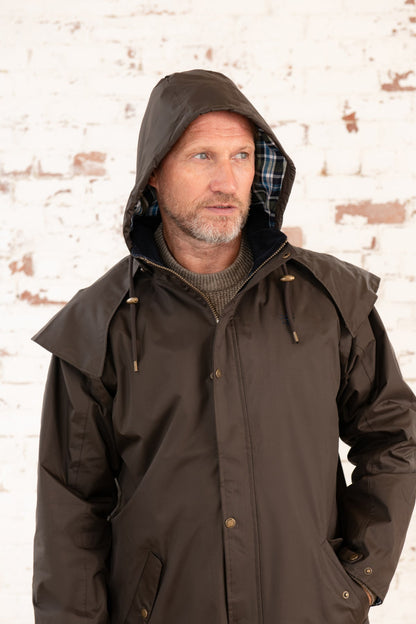 Stockman Full Length Rain Coat - Chocolate-Lighthouse