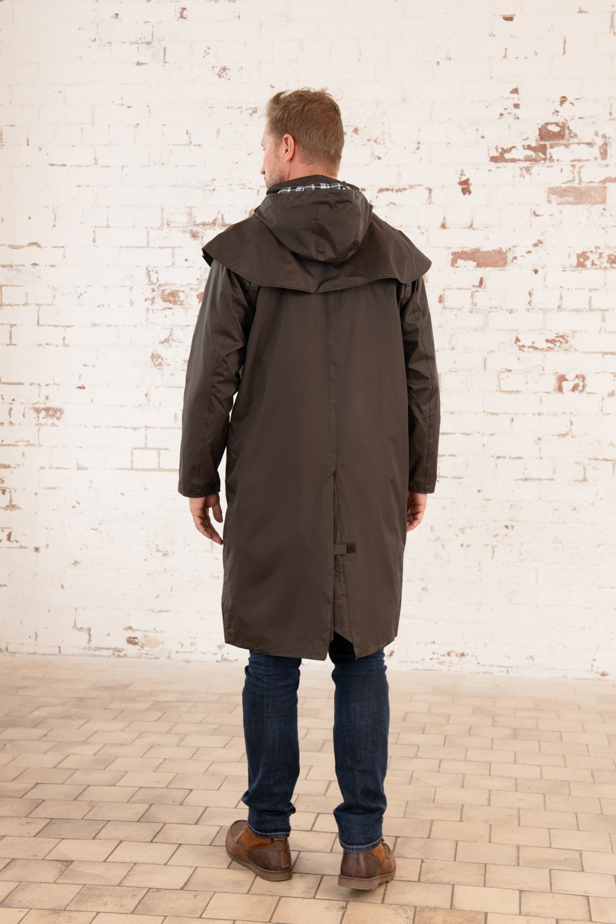 Stockman Full Length Rain Coat - Chocolate-Lighthouse