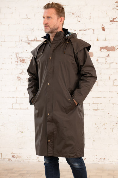 Stockman Full Length Rain Coat - Chocolate-Lighthouse