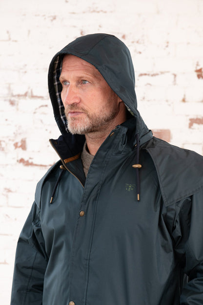 Stockman Full Length Rain Coat - Navy-Lighthouse