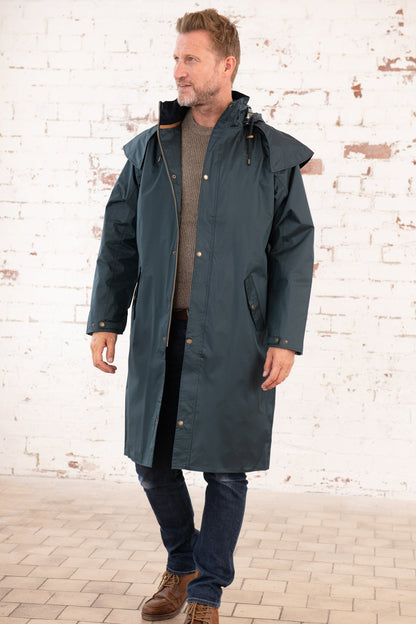 Stockman Full Length Rain Coat - Navy-Lighthouse