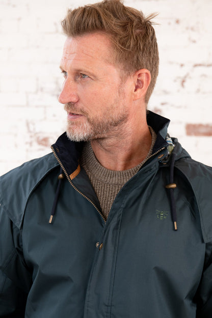 Stockman Full Length Rain Coat - Navy-Lighthouse