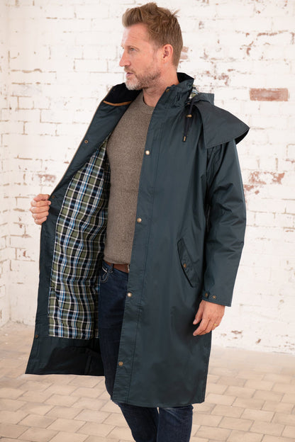 Stockman Full Length Rain Coat - Navy-Lighthouse
