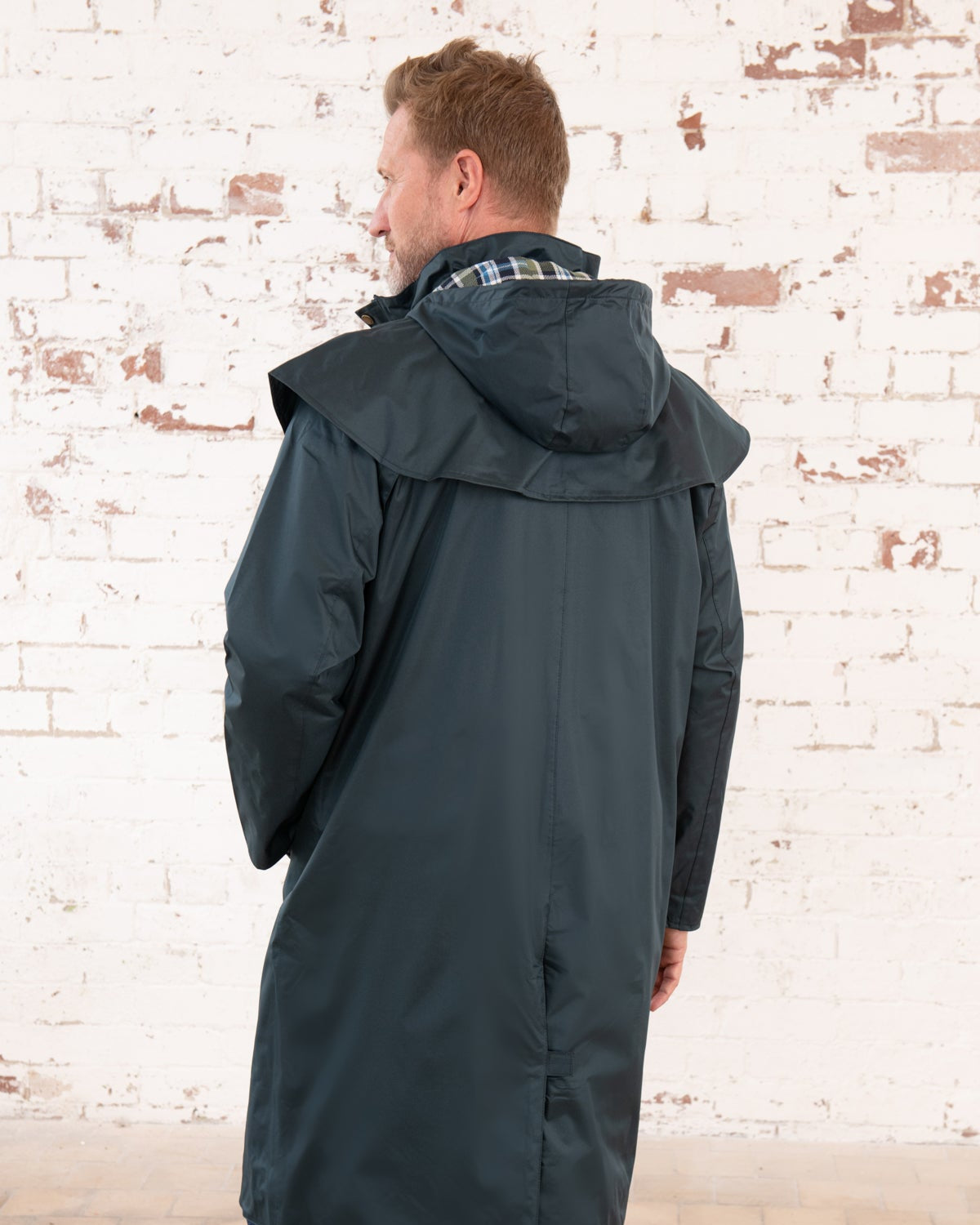 Stockman Full Length Rain Coat - Navy-Lighthouse