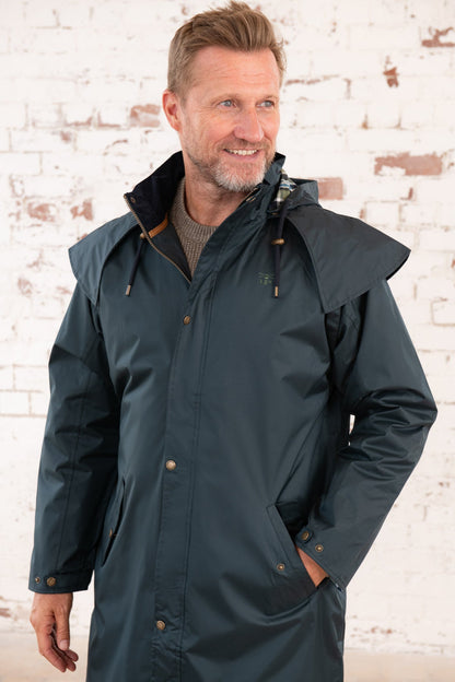 Stockman Full Length Rain Coat - Navy-Lighthouse